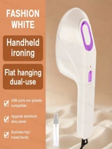 1pc Handheld Garment Steamer, Mini Electric Iron, Portable Home Ironing Machine, Instant High Temperature Ironing, Smart Temperature Control Protection, Constant Temperature Operation Without Temperature Adjustment, Flat/Hanging Ironing 2-In-1, Large Smooth Plate, Multi-Speed Adjustment, Won't Damage Clothes, Suitable For Home, Travel, Business Trips And Other Scenarios, Easily Smooth Out Wrinkles, Instant Ironing
