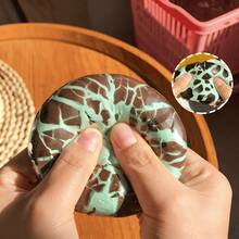 2025 New - Mint Chocolate Crispy Handmade Squeeze Toy, Crunchy Sound Fidget Tool, Soft Stress Relief Ball, Perfect Gift For Birthday, Holiday, Valentine's Day - Multicolor - View 1