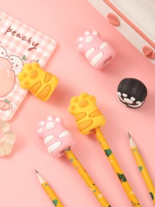1pc Cute Cartoon Cat Paw Manual Pencil Sharpener, Mini Pencil Sharpener For Kids, School Supplies, Gift