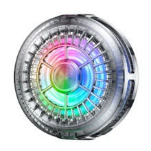 Almohadilla magnética de refrigeración para teléfonos con ajuste inteligente de doble velocidad, con sujeción magnética para una fijación segura. Los efectos de iluminación RGB se pueden desactivar. Con un peso de tan solo 50 g para un transporte sin esfuerzo, ofrece una disipación eficiente del calor y es compatible con dispositivos Android y Apple. Funciona de forma silenciosa con un rendimiento de refrigeración estable. - Plateado - Ver 12