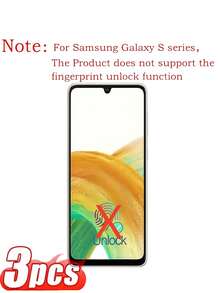 3片装高清钢化玻璃屏幕保护膜，适用于三星Galaxy S26 S25 A57 A37系列，防指纹光滑涂层，无气泡，易于安装，9H硬度，抗黄变，无白边，兼容手机壳，触控灵敏 - 無色 - 查看 32