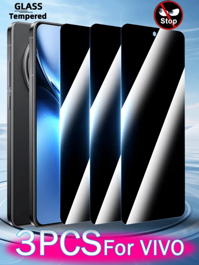 3pcs Tempered Glass Screen Protector For Series, Anti-Peeping, Anti-Shatter, Anti-Oil, Anti-Scratch, HD Display, Smooth Touch, Ultra-Thin Design, 35° Privacy Protection, Precise Fit, Easy Installation, Bubble-Free, Smartphone Accessories