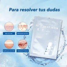 Mascarilla Que Desaparece-Mascarilla de Colágeno 2 Partes (5 Piezas) | Mejorar Contenido Humedad La Piel | K Beauty Maquillaje Cosmético - Hyaluronic Acid - Ver 5