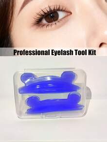 8片/套 4种尺寸 果冻睫毛提升贴 - 自粘硅胶C型卷翘贴，无需胶水即可提升睫毛，适合家庭和美睫沙龙DIY睫毛烫。