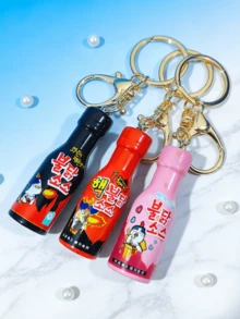 1Pc Popular Korean Simulation Sauce Keychain Pendant, Mini Korean Cream Turkey Noodle Sauce Keychain Bag Pendant, Key Chain, Bag Accessory, Wallet Pendant, Women's Keychain, New Year And Birthday Gift For Women - Multicolor - View 5