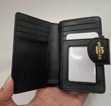 Coach Corner Zip Wallet In Signature Canvas Wallet And Purse For Women,Valentine's Gift For Her - 黑色 - 查看 8