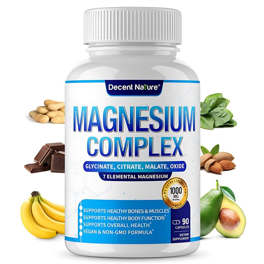 Magnesium Complex 1000mg Made With 7 Elemental Magnesium 90 Capsules - 80g - Xem 1