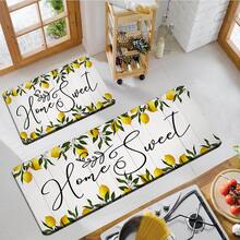 1/2/3 buc covor de bucătărie de primăvară/vară de zi cu zi, design floral cu lămâie, poliester, antiderapant, covoraș de bucătărie, covoraș de ușă, decor pentru casă, dulce casă, pentru bucătărie, baie, exterior, grădină, petrecere, sufragerie, accesorii de bucătărie, decorare casă, covor de bucătărie, covoraș de bucătărie, covoraș de ușă, decor pentru casă - Multicolor - Vizualizare 2