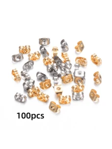 100pcs Stainless Steel Earring Backs, Gold Butterfly Earring Studs, DIY Jewelry Making Supplies - Butterfly Earplugs - View 7