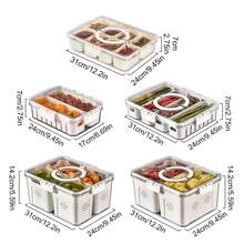 Hộp đựng đồ ăn nhẹ Snackle Box, khay chia ngăn có nắp và tay cầm, khay đựng đồ ăn nhẹ di động, hộp đựng thực phẩm trong suốt dùng trong tủ lạnh, bảo quản rau củ, trái cây, thịt nguội, các loại hạt, thích hợp cho du lịch, tiệc tùng, dã ngoại, bãi biển. - Nhiều màu - Xem 3