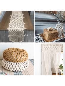 1卷180克钩编棉麻纱线，粗空心棉纱，适用于DIY帽子、包包、手工艺品 - 多款式 - 查看 5