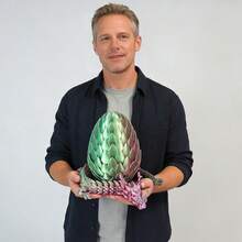 2pcs 18cm 3D Printed Giant Dragon Scales Egg + 60cm Large Dragon, Huge Adult Decorative Gift, Home Decor Gift, Party Gift, Birthday Gift, Powerful Scaled Dragon Decor, 3D Printed Dragon - Multicolor - View 5