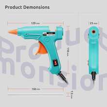 Pistola de silicón con Interruptor de corriente  Calentador de pegamento Multifuncionales Manualidades - Multicolor - Ver 4