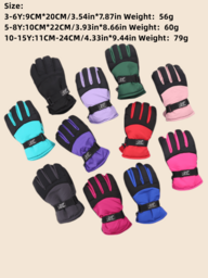 1 para ciepłych, grubych, wodoodpornych, zimowych rękawic narciarskich dla dzieci i pasujące do nich rękawiczki narciarskie dla rodzica i dziecka