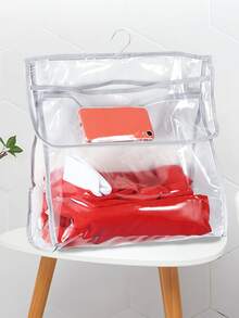 Waterproof Hanging Storage Bag With Hook For Bathroom Wall-Mounted Essential Storager Multi-Compartment For Toiletries And Clothes Sturdy Hook For Secure Mounting Portable Wet/Dry Separation Storage Bag Shower Essentials - Multicolor - View 12