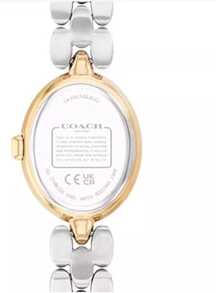 Bộ đồng hồ đeo tay COACH Sammy Sunburst Quartz dành cho nữ, kiểu dáng cổ điển thanh lịch, quà tặng ngày lễ, đồng hồ đeo tay đa năng, thời trang đi làm. - Vàng và bạc - Xem 4