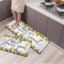1/2/3 buc covor de bucătărie de primăvară/vară de zi cu zi, design floral cu lămâie, poliester, antiderapant, covoraș de bucătărie, covoraș de ușă, decor pentru casă, dulce casă, pentru bucătărie, baie, exterior, grădină, petrecere, sufragerie, accesorii de bucătărie, decorare casă, covor de bucătărie, covoraș de bucătărie, covoraș de ușă, decor pentru casă - Multicolor - Vizualizare 4