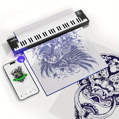  PeriPage P90 Pino Wireless Mini Tattoo Transfer Printer - No Ink Required, Portable And Compact Design, Compatible With Smartphones And PC Terminals, Easy To Use And Carry, Ideal For Tattoo Artists And Enthusiasts, Thermal Printing, USB Powered