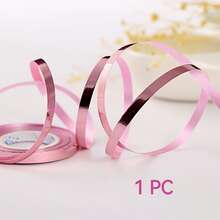 10pcs/1roll/5rolls Curled Ribbon, Embossed Curled Ribbon, Metallic Balloon String Decorative Tape, For Gift Wrapping, Shiny Curled Balloon Ribbon Mix Glitter Laser Party Balloon Ribbon And String, Suitable For Valentine's Day, Birthday, Wedding Party Holiday Decoration, Arts & Crafts (10m/Roll) - Rose Gold - View 13