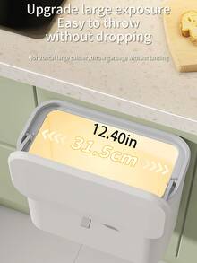 Papelera para el baño del hogar, cubo de basura con tapa de gran capacidad, diseño minimalista - Multicolor - Ver 5