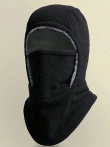 Unisex Balaclava Ski Mask, Windproof Warm Lining Neck Warmer, Solid Color, Autumn/Winter Accessory, Winter Warm Head Wear - Multicolor - View 12