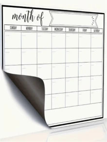 Magnetic Dry Erase Refrigerator Calendar, Magnetic Whiteboard Calendar, Monthly Family Planner Memo Menu Magnetic Calendar, Refrigerator Calendar, Magnetic Erasable Calendar, Kitchen Decor, Refrigerator Monthly Planner, Refrigerator Accessories, For Household Chores List And Menu Planning - Multicolor - View 5