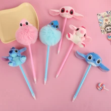 Cute Creative Stitch Plush Ballpoint Pen (Random Delivery) - Black - View 8