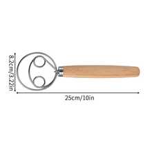 3 Pieces1-Piece Wicker Bread Fermentation Basket Set, Complete Yeast Bread Fermentation Set, Baking Set, 9-Inch Round And 10-Inch Oval, Oval Basket (With Cloth Cover), Round Basket (With Cloth Cover), Danish Egg Beater, Suitable For Hand Baking And Fermentation - Multicolor - View 7