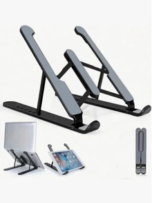 Foldable Laptop Stand, Adjustable Laptop Riser, Portable Laptop Holder, Multi-Angle Laptop Stand, Desktop Stand, Cooling Laptop Stand, Sturdy And Durable, Travel Essential, Suitable For Tablets, Laptops And Smartphones, Office Electronics