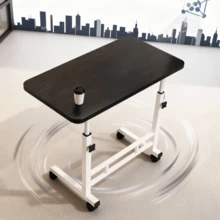 Adjustable Height Movable Caster Desk - Heavy Duty Foldable Computer Desk With Storage Shelves, Wood/Metal Frame, Space-Saving, Suitable For Offices, Bedrooms, Dormitories, Small Spaces - Easy Assembly Without Tools, Modern Desk, Plywood Tabletop, Sturdy Small Workbench, Apartment Living - màu đen - Xem 7