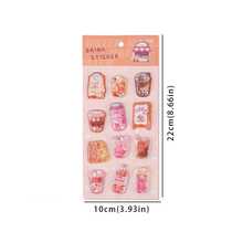 Adesivos de Comida Fofos com Glitter: Adesivos com Glitter Arco-Íris - Perfeitos para Decorar Laptop, Caderno, Garrafa de Água, Álbum de Fotos, etc. | Desenho Animado, Fofo e Divertido, Adesivos de Doces, Mini Adesivos Decorativos para Caderno, Artesanato Decorativo Divertido em 3D, Adesivos Pintados à Mão, Sem Necessidade de Recortar, Presente Perfeito para Casamentos e Dia das Mães - Decalques de água 4 - Ver 11