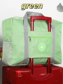 1个可折叠大容量旅行收纳袋，轻便防水行李袋，手提/肩背两用可扩展收纳包，多种颜色可选，耐用牛津布便携折叠袋，家居户外衣物杂物收纳袋，可扩展行李箱容量，必备旅行整理包 - 彩色 - 查看 14