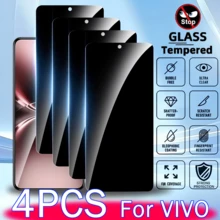 4pcs Tempered Glass Screen Protector For VIVO Series, Anti-Spy, Anti-Oil, Anti-Shatter, Anti-Scratch, HD Display, Smooth Touch, Ultra-Thin Design, 35° Privacy Protection, Precise Fit, Easy Installation, Bubble-Free, Smartphone Accessories