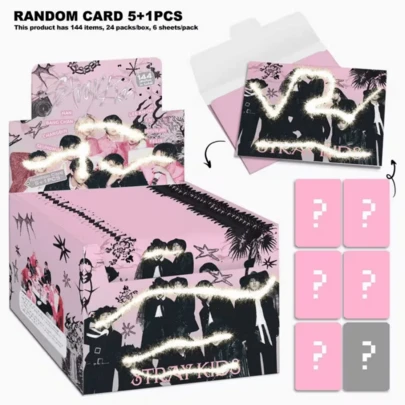 1 حزمة/بطاقات صور عشوائية، 1 حزمة | مجموعة 6 بطاقات مع أظرف | مثالية للمعجبين والأصدقاء، هدية عيد الميلاد