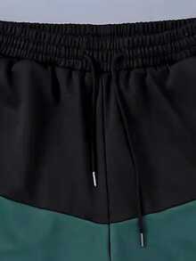 2 piezas Pantalones cortos casuales y transpirables de corte holgado con rayas, estilo deportivo y de moda para primavera/verano - Multicolor - Ver 2