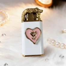 New Creative Fun Cute Lighter( Lipstick/Pink Butterfly/Cute Dinosaur/Pink Heart) - Zinc Alloy Material, Wind-Resistant Flame, And Refillable Butane System - A Must-Have For Discerning Smokers (Butane Gas Not Included) - Một cỡ - Xem 14