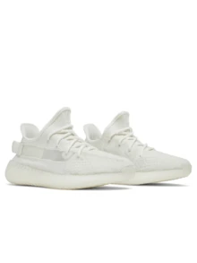 Adidas Yeezy Boost 350 V2 Bone 男士运动鞋 全白 Primeknit Boost 缓震 HQ6316 - 骨 - 查看 2