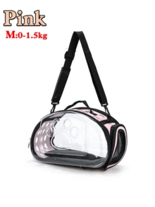 Diagonal Pet Bag Breathable Portable Pet Bag Cat Backpack Folding Transparent Cat Bag, Small 3 Pounds Capacity, Large 10 Pounds Capacity Cat Carrier Cat Bag