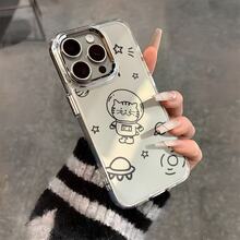 Esta sencilla funda con diseño de astronauta y gato espacial es compatible con varios modelos de teléfono, como OPPO Reno 16E/15/14/13/12/11/PRO/PLUS/PROMAX/MINI, S/A/M/NOTE, S/G/EDGE/E, Transition Spark/HANTOM/CAMON/INFINIX, Honor 400/PLAY/X/Y, OPPO Reno/A/F, OPPO Reno 14/Redmi/POCO/NOTE, etc. Transparente, sencilla, elegante y duradera, está hecha de TPU. Es ideal para festividades como San Valentín, Halloween y Navidad, y es ideal para uso personal o como regalo. - transparente - Ver 1