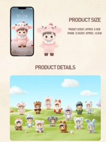 HACIPUPU Hug Series Blind Box Collectible, Cute Animal Theme Figure Blind Box, HACIPUPU Fan Figure Collection, Toy Collectible Blind Box, Exquisite Home Decor Ornament, Theme Party Scene Decoration, Birthday And Christmas Gift - Multicolor - View 4