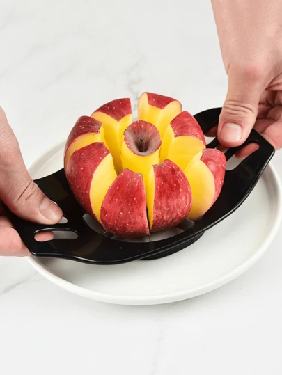 Stainless Steel Apple Slicer And Corer - Durable Manual Fruit Cutter, Even Blades, Ergonomic Handle, Great For Slicing Apples And Other Fruits, Kitchen Tool, Fruit Slicer/Ergonomic Handle