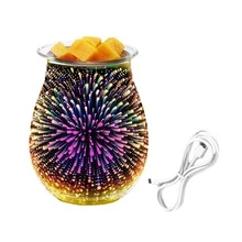 3D Glass Melting Candle Lamp With 7-Color LED Mood Lighting, Suitable For Home, Office, Gifts, And Decorations – Perfect For Thanksgiving, Halloween, Christmas, And Other Holiday Gifts (No Bulb Included) - 2pcs - View 5