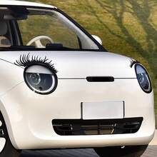 Waterproof Car Headlight Eyelash Stickers, Funny Fake Eyelash Decorative Stickers, Self-Adhesive Car Headlight Stickers, Universal Car Accessories