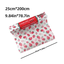 2卷可爱图案蜡纸，防油烘焙纸，一次性食品包装纸，适用于三明治、汉堡、炸鸡等，厨房用具，厨房用品，厨房配件 - 彩色 - 查看 6