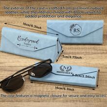 Custom Neutral Folding Glasses Case, Personalized Fashion Eyewear Storage, Gift For Men, Gift For Dad/Mom, Giveaway, Waterproof Hard Glasses Holder - Multi-colored Sheepskin Eyeglass Case - View 9