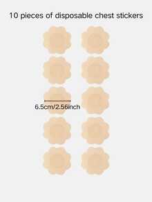 Silicone Adhesive Invisible Push-Up Bra, With Strong Adhesion And Anti-Slip Properties. Strapless Design Perfect For Matching Dresses, Swimsuits And Bikinis. New Style With Straps Invisible Silicone Push-Up Bra. - Apricot - View 7