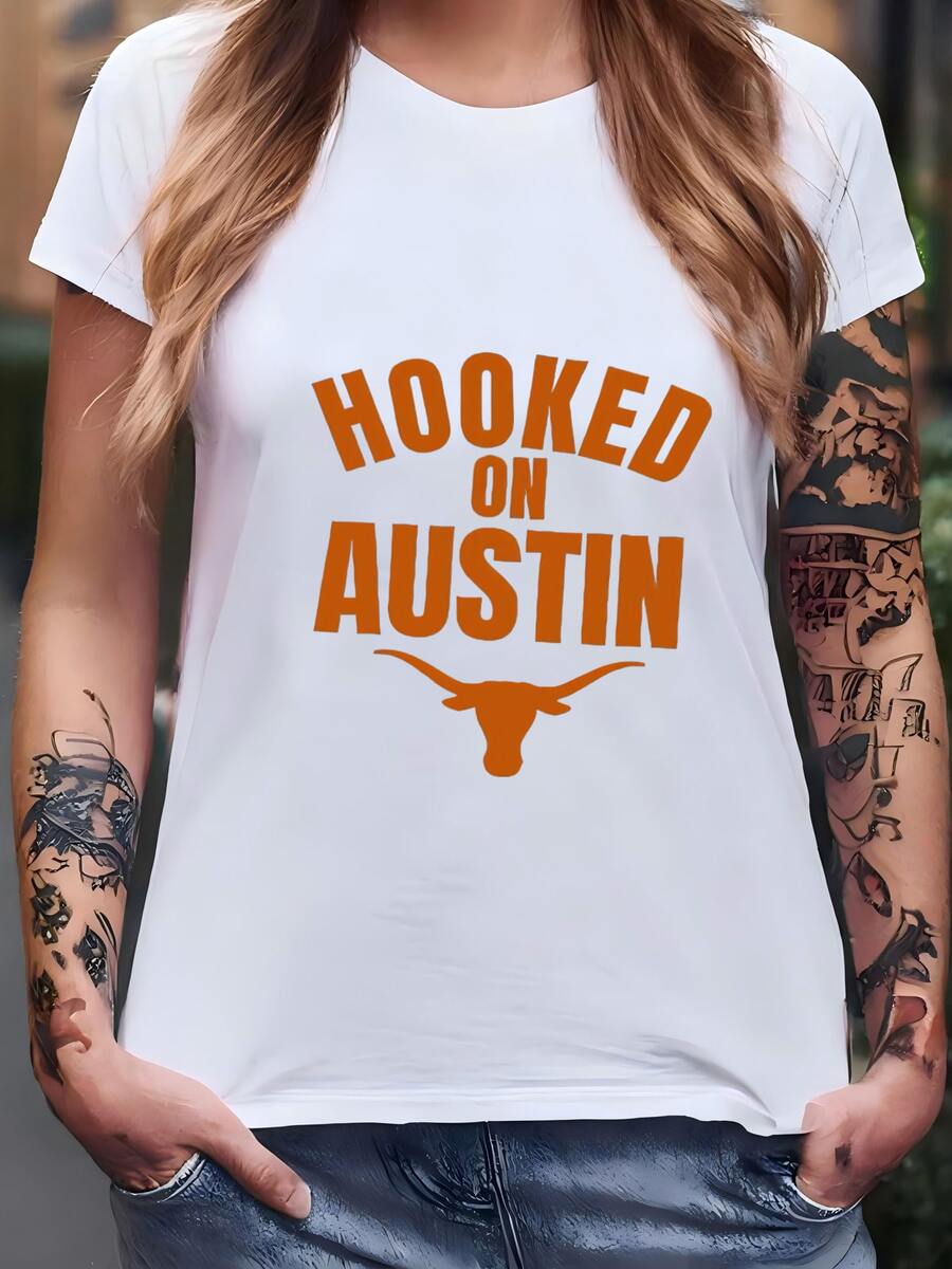 Womens University Of Texas College Football T-Shirt - 白色 - 查看 1