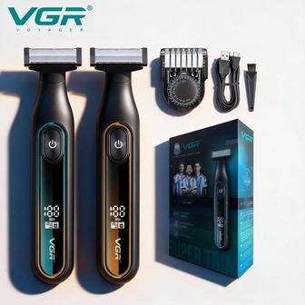  VGR Beard Shaver Professional Beard Shaver Waterproof Beard Trimmer Digital Display Electric Beard Shaver Handheld Rechargeable Shaving Machine V-360