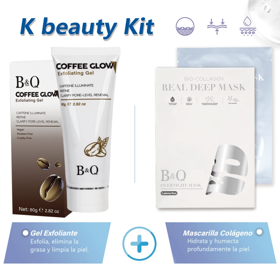 B&Qaugen Gel Exfoliante--Utilizado Todo Cuerpo, Limpieza Profunda, Fácil llevar 80g | Cosmético Maquillaje K Beauty - Carbón activado - Ver 1