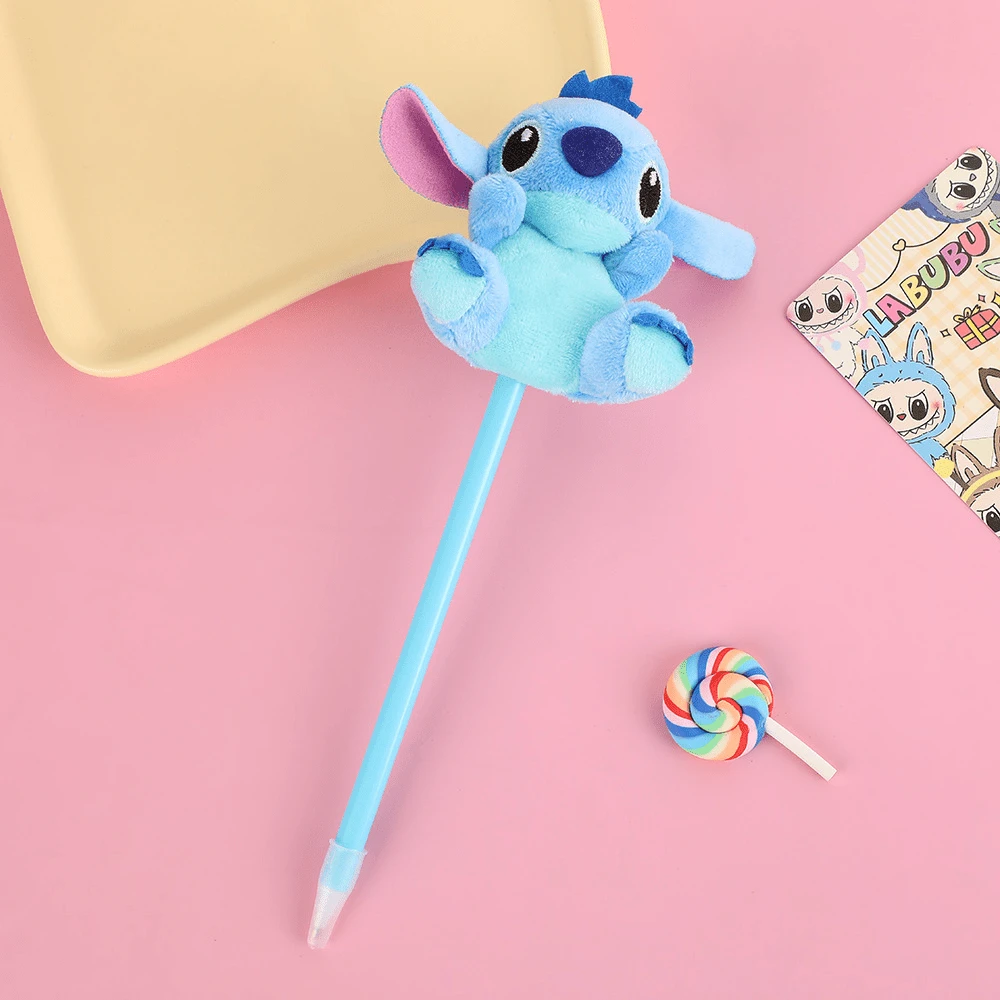 Cute Creative Stitch Plush Ballpoint Pen (Random Delivery) - Black - View 1